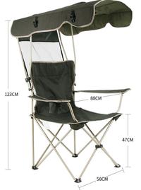 Gambar tdoors Furniture Sunshade Chair Can Move Camping Backrest Beach Fishi dari Pondok Storee undefined 4 Tokopedia