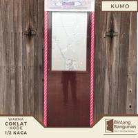 Gambar Pintu Kamar Mandi Aluminium 70x200 KUMO 1/2 Kaca - Cokelat, Kanan dari Bintang Bangunan88 undefined 1 Tokopedia