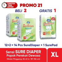 Gambar PROMO 21 SENSI SURE DIAPER XL - Popok Perekat Dewasa dari Sensi Indonesia undefined 1 Tokopedia
