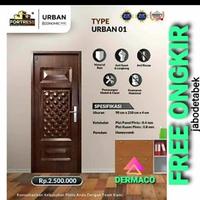 Gambar PINTU BAJA MOTIF KAYU 90 CM / PINTU BAJA FORTRESS URBAN 90.01 - Buka Kanan dari Dermaco undefined 2 Tokopedia