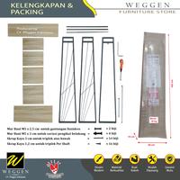 Gambar lemari gantungan besi rak pajangan baju dan pakaian minimalis modern - Hitam-Putih, Samarinda dari WEGGEN FURNITURE STORE undefined 5 Tokopedia