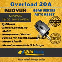 Gambar Thermal Overload Auto Reset 20A Kuoyuh 88AR Circuit Breaker Protector dari Overload Wikimesin undefined 3 Tokopedia