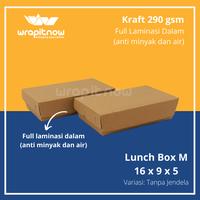Gambar (20 Pcs) Lunch box rice 16x9x5 box take away nasi mie dimsum pabrik dus ayam geprek dimsum risol dari wrapitnow undefined 3 Tokopedia