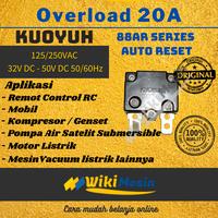 Gambar Thermal Overload Auto Reset 20A Kuoyuh 88AR Circuit Breaker Protector dari Overload Wikimesin undefined 2 Tokopedia