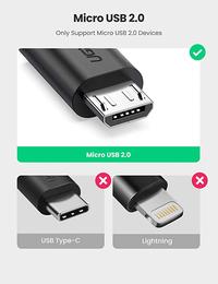 Gambar UGREEN Kabel OTG Micro USB to USB 2.0 Female Adapter 10396 dari Ugreen Serpong undefined 2 Tokopedia