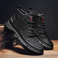 Gambar Sepatu pria boots Bahan Kulit Sneakers Casual Kerja Cowok Import Ori dari Renstore OfficiaI undefined 1 Tokopedia