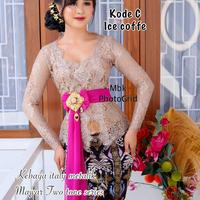 Gambar MKB kebaya italy metalic mawar two tone - magenta, L dari indah str undefined 5 Tokopedia