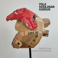 Gambar Pola Kerajinan Kardus no.1662: Helm Cyberpunk Yang Bisa Dibuka - KERTAS STIKER dari krafstudio undefined 1 Tokopedia