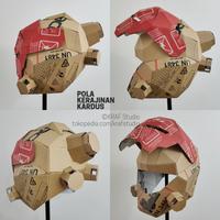 Gambar Pola Kerajinan Kardus no.1662: Helm Cyberpunk Yang Bisa Dibuka - KERTAS STIKER dari krafstudio undefined 4 Tokopedia