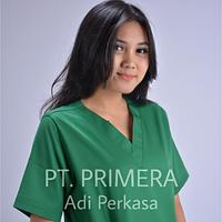 Gambar baju scrub/baju oka/baju ok/suits/dokter scrub/perawat/hijau/Japandril - Biru leher V, XL dari Olma Official Store undefined 4 Tokopedia