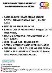 Gambar Tenda Kerucut 2X2 Sablon Digital Printing Tenda Jualan Event Bazar dari PERLENGKAPAN USAHAKU undefined 2 Tokopedia