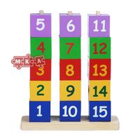 Gambar Mainan Edukasi Kayu Anak Menara Balok Angka Susun Kubus Stacking Tower dari MainanMurahDepok undefined 2 Tokopedia
