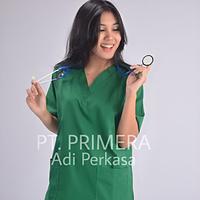 Gambar baju scrub/baju oka/baju ok/suits/dokter scrub/perawat/hijau/Japandril - Biru leher V, XL dari Olma Official Store undefined 1 Tokopedia