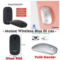 Gambar Mouse Wireless Laptop Komputer PC Bisa Di Cas Charger Rechargeable - Hitam RGB dari Yorent undefined 1 Tokopedia