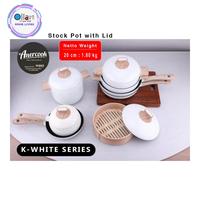 Gambar Alat Masak Amercook AluminiumK-White Series Panci Wajan Anti Lengket - ac112310 24cm dari Ollahomeliving undefined 1 Tokopedia