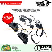Gambar Mini Biled Projector Autovision 3 Lensa 2 Warna 140 Watt - 2800K 6000K - Borneo TL, Putih/Putih dari Teras Drone Autovision undefined 5 Tokopedia