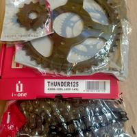 Gambar i-one PAKET GEAR SET THUNDER 125 GIR SET THUNDER 125 SPROCKET SET THUNDER Motorcycle CHAIN KIT THUNDER-125 428-120L 14T-45T Gear Depan & Belakang UK 428-120L Rantai Sepeda dari ALYA MOTOR PARTS undefined 4 Tokopedia