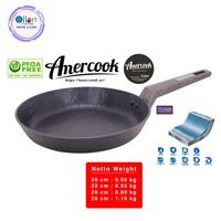 Gambar Fry Pan Amercook RockStone Series Greblon Non-Stick PFOA Free - 20CM dari Ollahomeliving undefined 1 Tokopedia