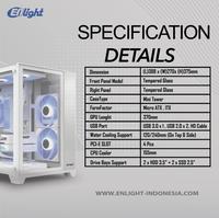 Gambar Casing Enlight Z6 - M-ATX Gaming Case Tempered Glass Panel - Hitam, Tanpa Fan dari Global Link Distribution undefined 3 Tokopedia