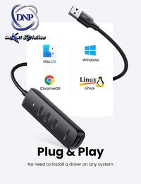 Gambar UGREEN USB Hub USB To USB 3.0 Super Speed Up To 5Gbps - 10915 Black dari DNP Smart Solution undefined 3 Tokopedia