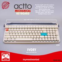 Gambar Keyboard Mechanical Premium ACTTO backlit typewriter switch IVORY dari mymostwanted undefined 5 Tokopedia