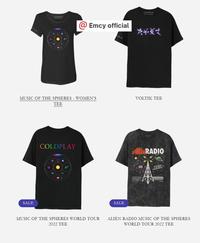 Gambar COLDPLAY Official Merchandise Tee Original Merch Kaos A - Everyday life, S dari Emcy Tokopedia undefined 3 Tokopedia