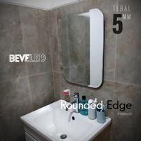 Gambar Kaca Cermin Hias bathroom Rounded Edge Rectangle 45 x 60 Kaca gantung - 4560gojek dari sweetfavorites undefined 1 Tokopedia