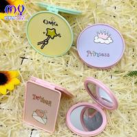Gambar Cermin Lipat Mini Dua Sisi Kaca Make Up Saku Bentuk Bulat Kotak - BULAT RANDOM dari Mynoona Toona undefined 3 Tokopedia