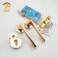 Gambar Gagang Kunci Pintu Gaya Eropa/ Elegant GOLD Full Set PREMIUM dari Josca Homestore undefined 5 Tokopedia
