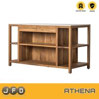 Gambar Meja Dapur Makan Top Marmer Athena Teak Kitchen Island Table Aesthetic - Natural Teak, Marmer Carara dari JFD JEPARA undefined 1 Tokopedia