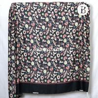 Gambar Kain Batik Halus Semi Sutra BH103 Motif Bunga Warna Oren/Abu/Merah - A - Oren dari Kanno Textile undefined 3 Tokopedia