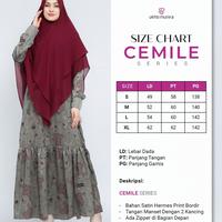 Gambar Gamis satin print bordir simple elegant Cemile by Ukhti Munira - hijau army, S dari qilanahijab shop undefined 5 Tokopedia