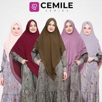 Gambar Gamis satin print bordir simple elegant Cemile by Ukhti Munira - hijau army, S dari qilanahijab shop undefined 1 Tokopedia