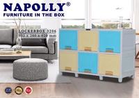 Gambar Lemari Plastik Napolly Locker Box 3 & 2 Susun Flip - Lemon 3309 dari Grosir furniture depok undefined 3 Tokopedia