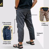 Gambar Celana Sirwal Cargo Pria || Celana Cingkrang || Celana Cantung Cream - M dari Umma Maryam Store undefined 4 Tokopedia