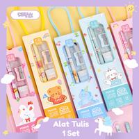 Gambar Stationery Set Alat Tulis Sekolah 5 in 1 Lengkap Pensil Penggaris Lucu - rabbit dari lseankids undefined 5 Tokopedia