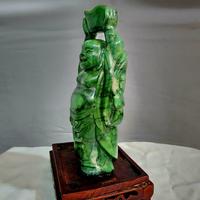Gambar Patung Natural Green Jade. Budha Tertawa Bawa Uang. T 15,5cm. Berat645 dari AGUNG T GALLERY undefined 2 Tokopedia