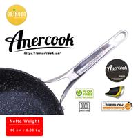 Gambar Amercook Wok Pan with Glass Lid  30CM Wok W Lid Artmary Anti Lengket dari Orinoco Smart Living undefined 5 Tokopedia