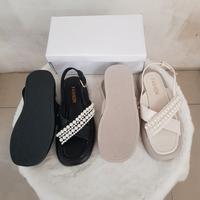 Gambar GUDANG TAS - Sandal wanita mutiara import tali kulit sepatu high heel - Hitam, 36 dari TOKO CANTIK BERSAMA_NEW undefined 3 Tokopedia