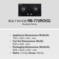 Gambar Rinnai Kompor Tanam 2 tungku RB 772RO (G) dari Artncosmg undefined 3 Tokopedia