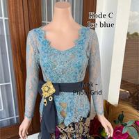 Gambar Kebaya bali metalik two tone - Putih, M dari indah str undefined 3 Tokopedia