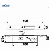 Gambar KUNCI PINTU SLIDING GESER ALUMINIUM DOOR LOCK/KAIT BESAR DEKKSON DKS 87130 dari ellvio undefined 3 Tokopedia