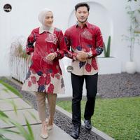 Gambar Batik Couple Tunik Sarimbit Pasangan Baju Atasan Seragam Kerja Modern - Motif 2 dari Batik Gong undefined 3 Tokopedia