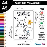 Gambar Gambar Mewarnai Seri Karakter POKEMON Untuk Anak TK SD PAUD Kertas HVS dari Naraaz Art undefined 1 Tokopedia