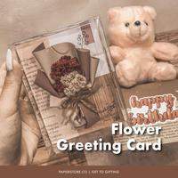 Gambar 6XQH (GIFT ITEM) Flower Greeting Card - Blue dari Tabaci Store undefined 3 Tokopedia