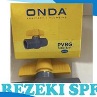 Gambar Ball Valve / Stop Kran /Stok Keran Polos PVC Onda PVBG 3/4" 1" 1/2" IN - 3/4" dari rezeki spf undefined 1 Tokopedia