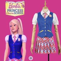 Gambar [Ready Stock] Barbie Princess Charm School Uniform Seragam Cosplay - Biru, S dari Ghifarini Store undefined 1 Tokopedia