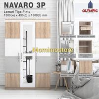 Gambar LEMARI PAKAIAN 3 PINTU OLYMPIC NAVARO LEMARI BAJU MURAH dari Momimostore2 undefined 3 Tokopedia