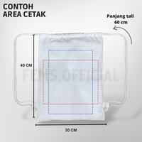 Gambar Tas Serut Custom String Bag Desain Bebas Bahan Kanvas - KANVAS DRILL, 1 SISI (A4) dari Fems Origin undefined 2 Tokopedia