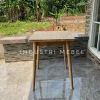 Gambar Meja Makan Cafe Resto Kayu Jati Tebal Top 3cm Asli - Meja Cafe Retro dari IndustriMebel undefined 1 Tokopedia